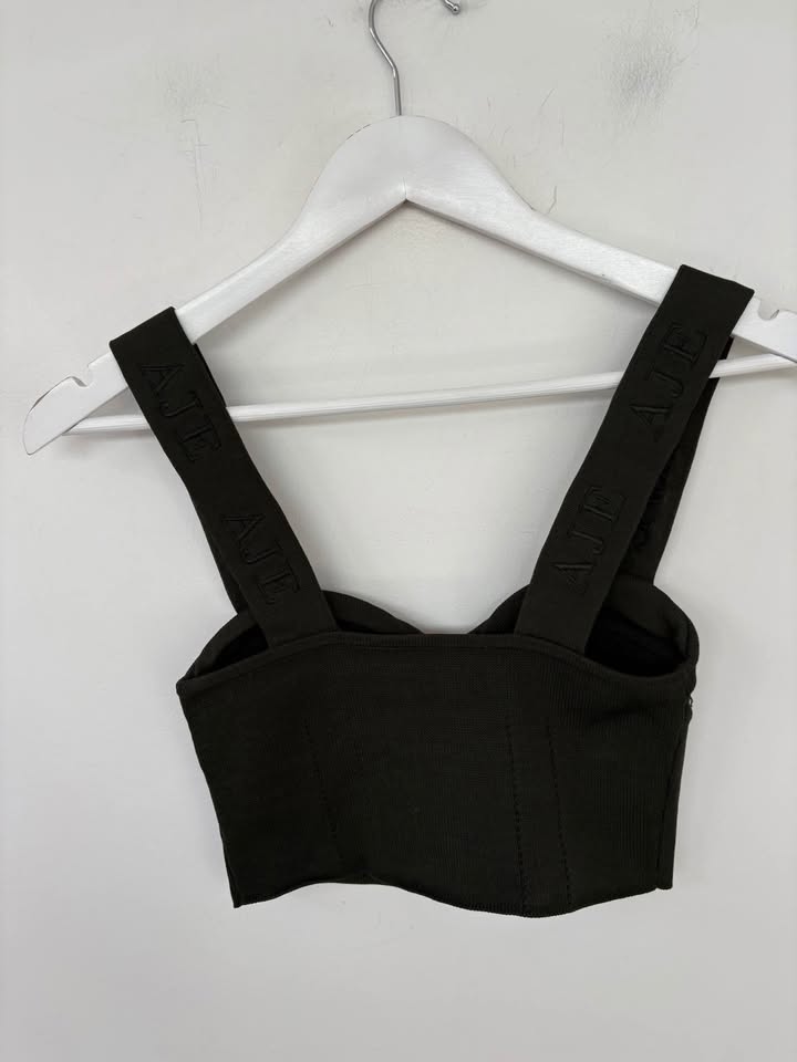 Aje Crepe Knit Top - Size XXS