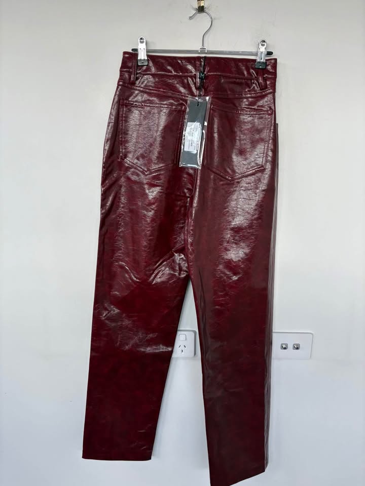 Mossman Faux Leather Pants - Size 6