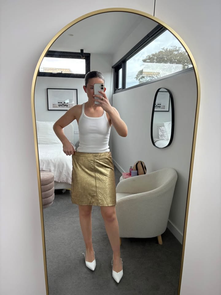 2nd Skin Leather Skirt - size 10