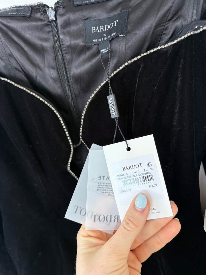 Bardot Mini Dress - size XS BNWT