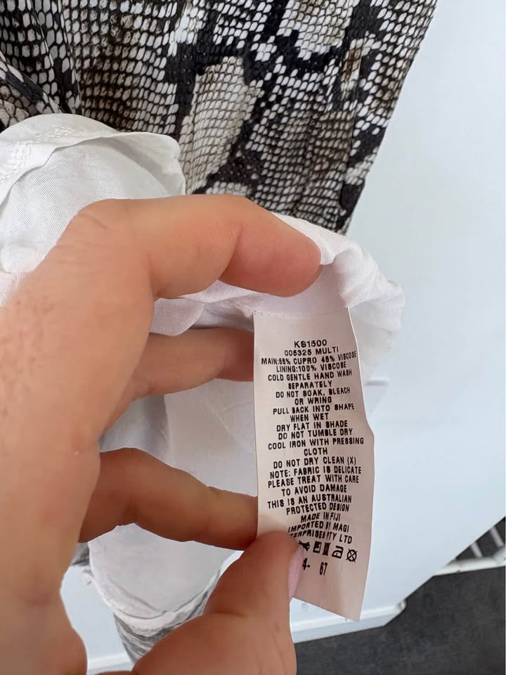 Kookai Snake Print Skirt - Size 34