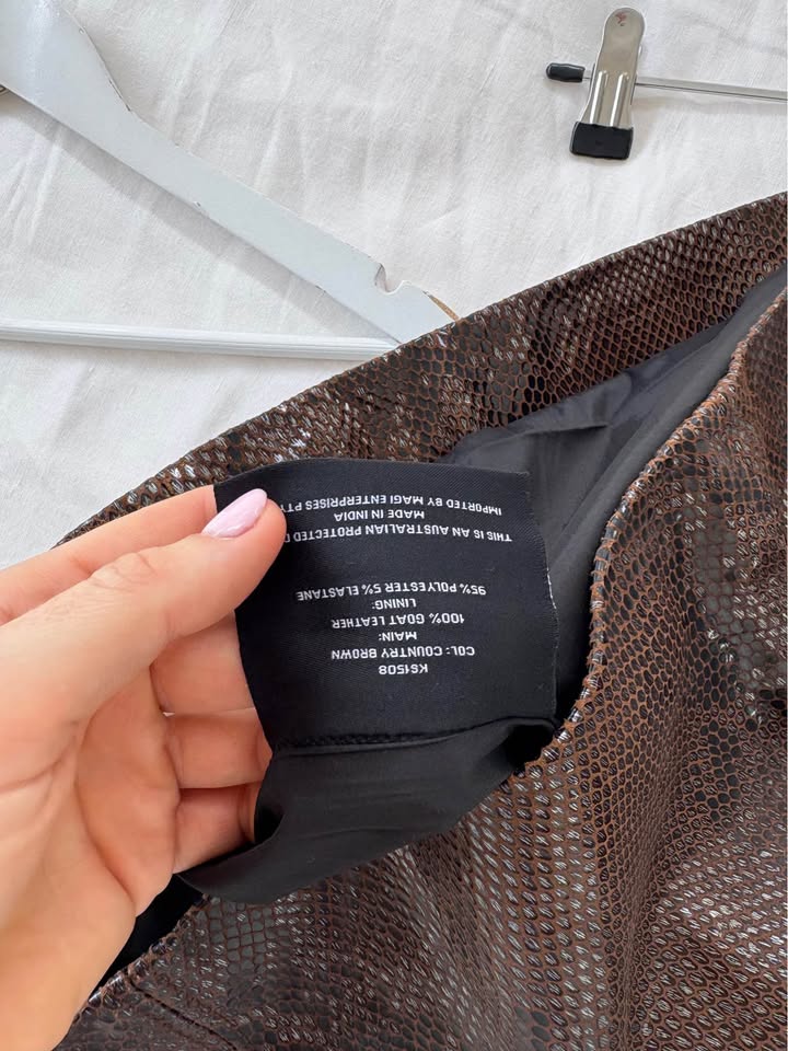 KOOKAI Leather Skirt - size 36 BNWT