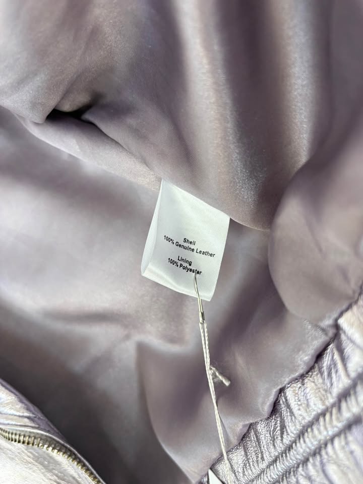 Steele Metallic Leather Jacket - size small BNWT