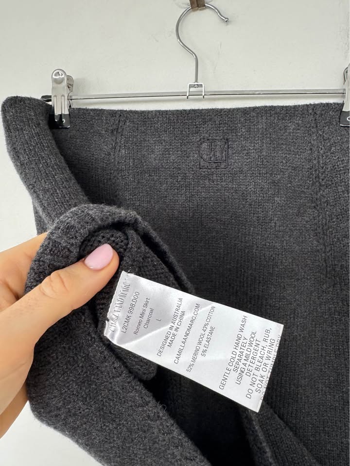 Camilla and Marc Charcoal Skirt - size large
