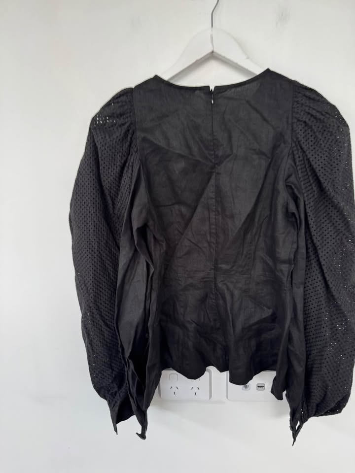 Joslin Linen Blouse - size 8