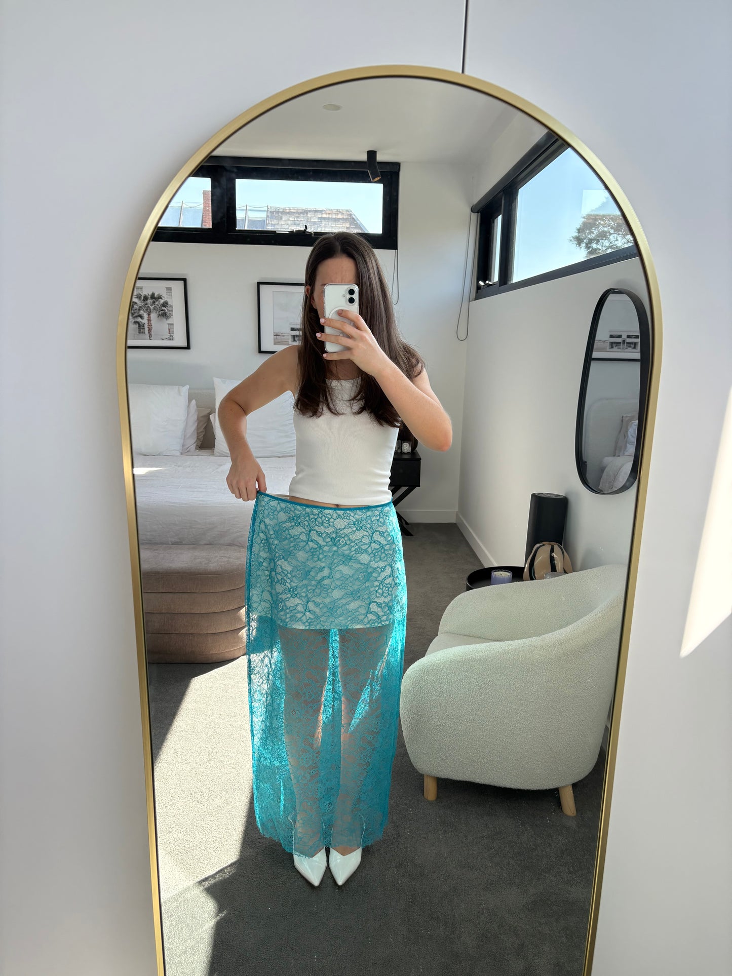 Anna Quan Lace Skirt - size 14