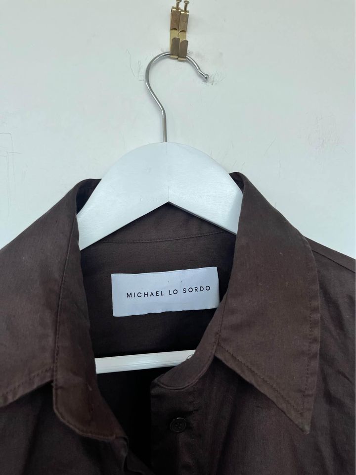 Michael Lo Sordo Brown Cropped Shirt - size 6
