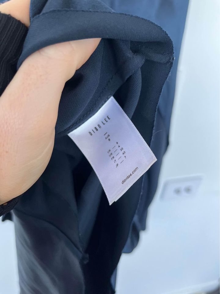 Dion Lee Navy Silk Dress - size 8