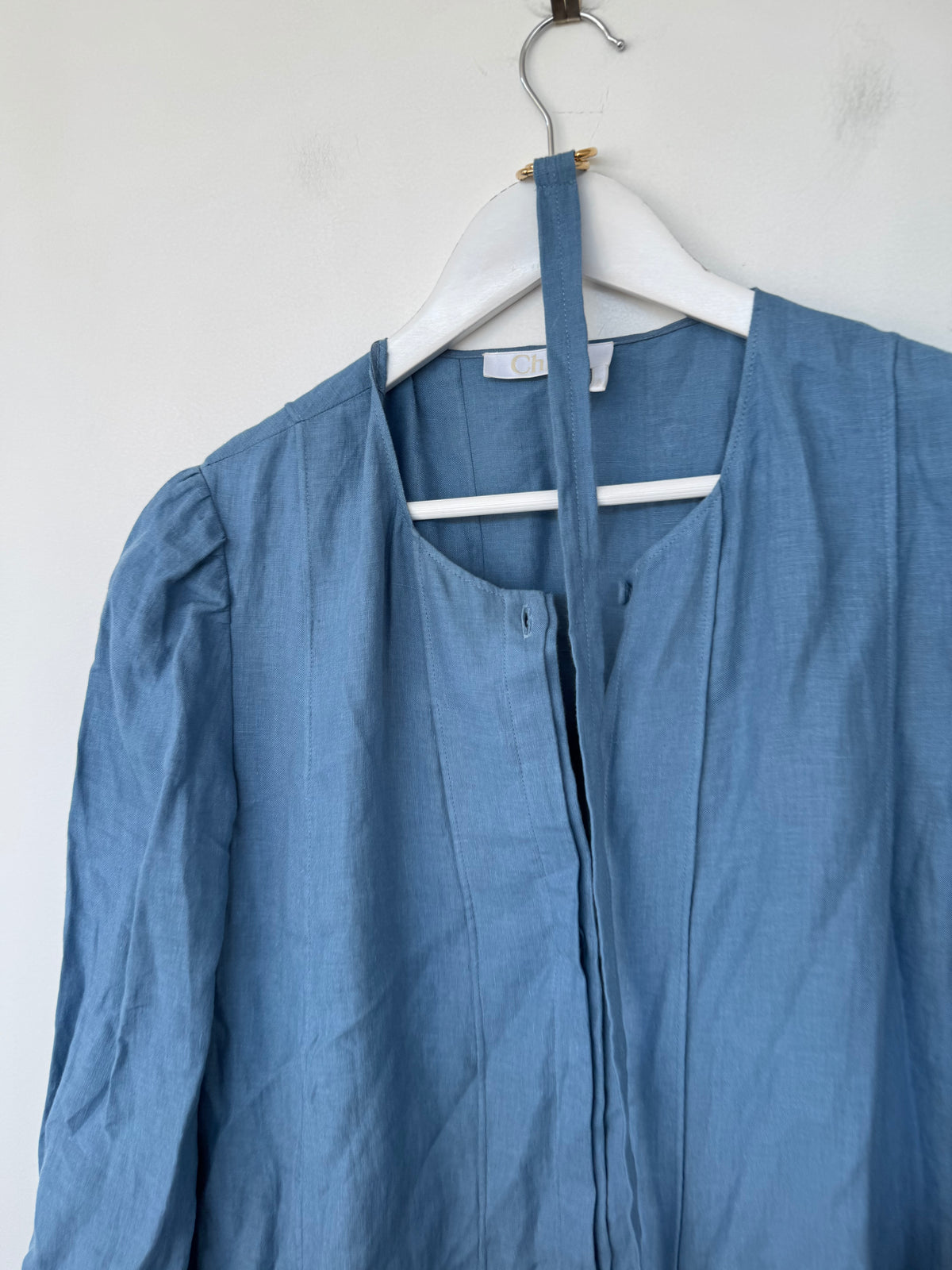 Chloe Linen Maxi Dress - Size 46 (14-16)