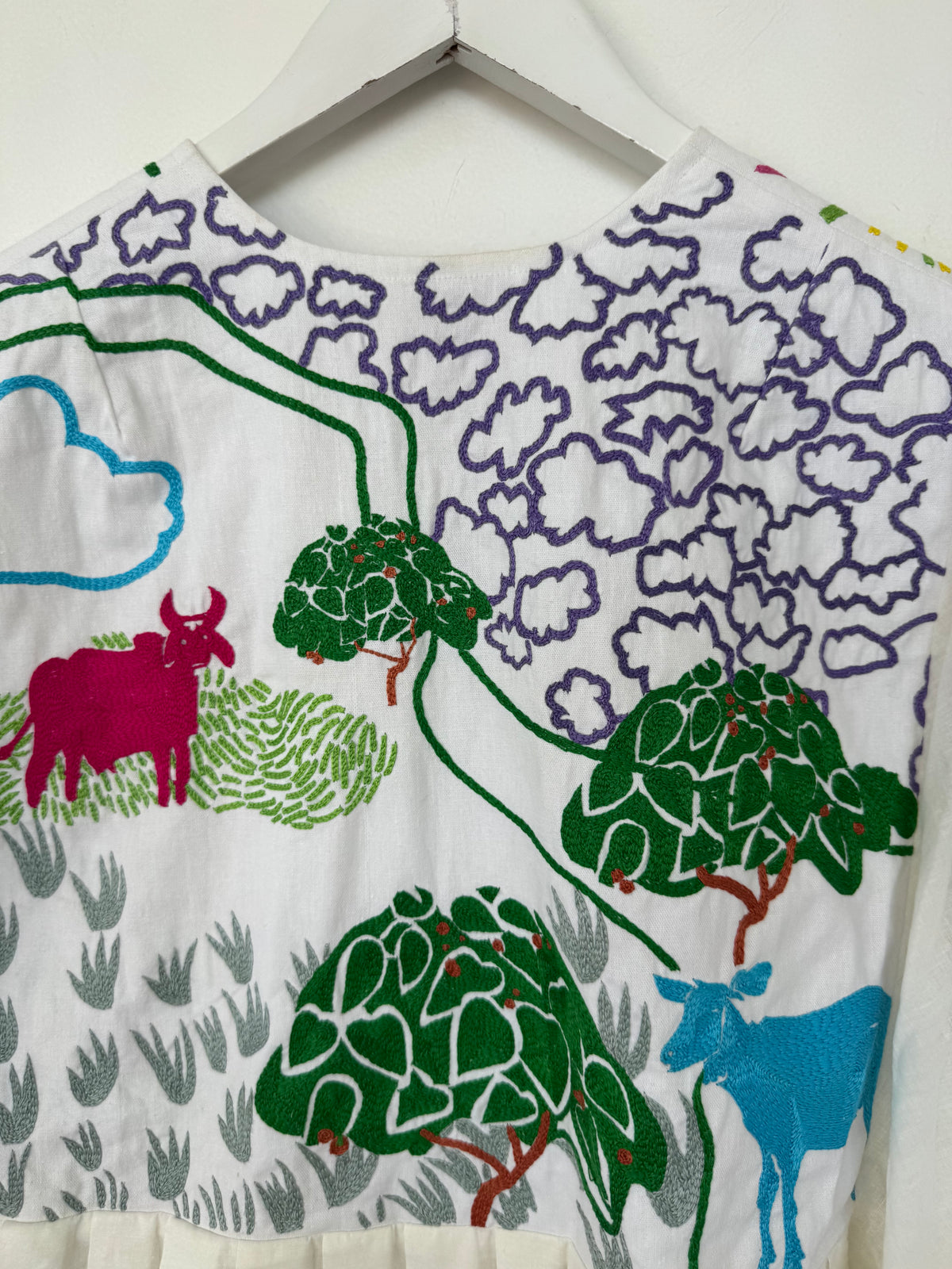 Kilometre Paris Embroidered Cotton Dress - Size O/S