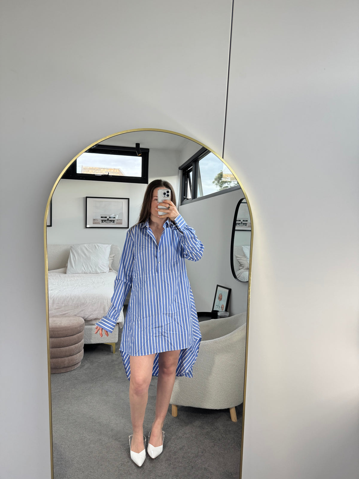 Ermano Scervino Striped Shirt Dress - Size 48