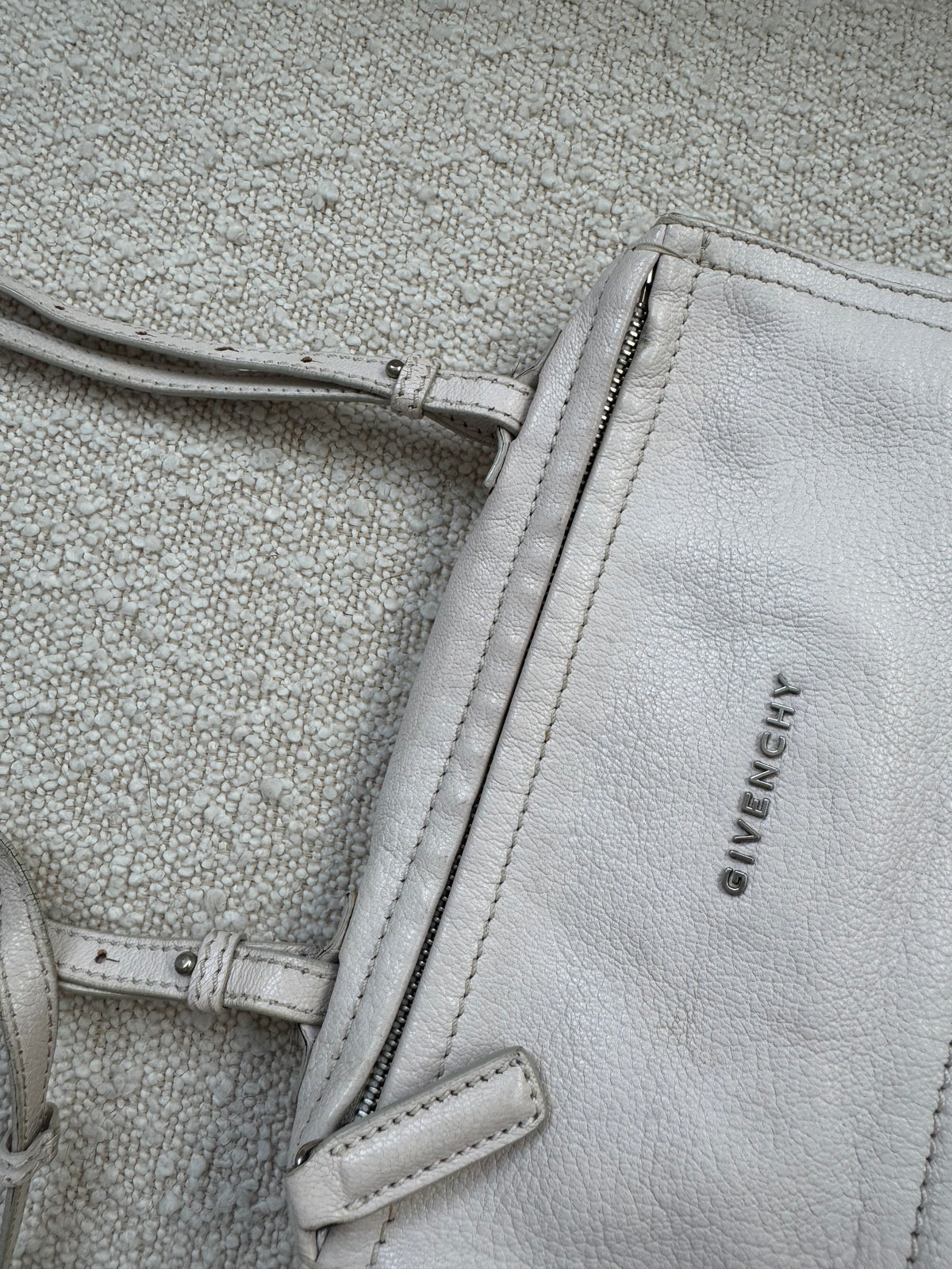 Givenchy Pandora Cream
Textured Leather Shoulder Bag