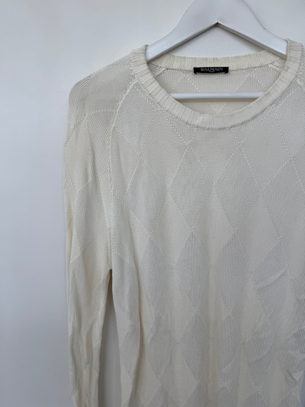 Balmain Cream Knit Jumper - Size 42 (12-14)