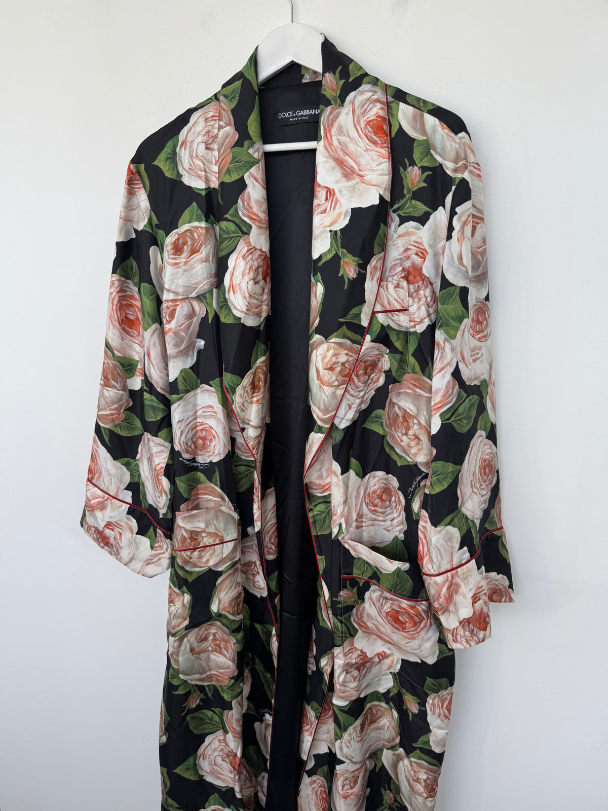 Dolce & Gabbana Rose Print Robe - Size 44 (14-16)