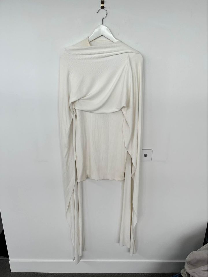 Solace London White Sleeve Dress - Size 6