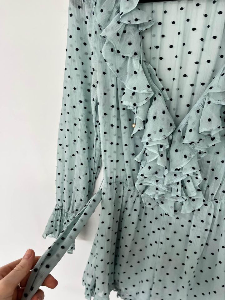 Zimmermann blue polka dot playsuit - size 0