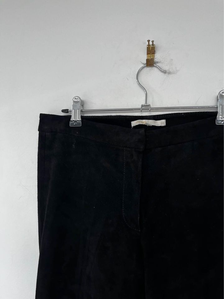 Maje black suede pants - size 38