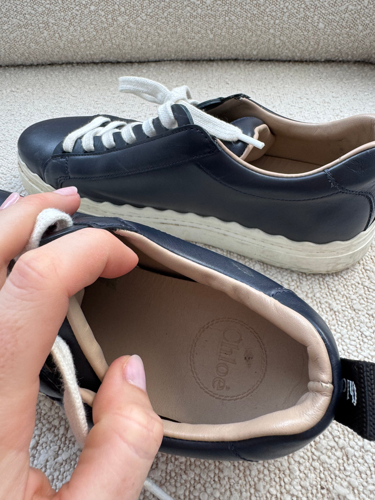 Chloe Navy Sneaker - size 41