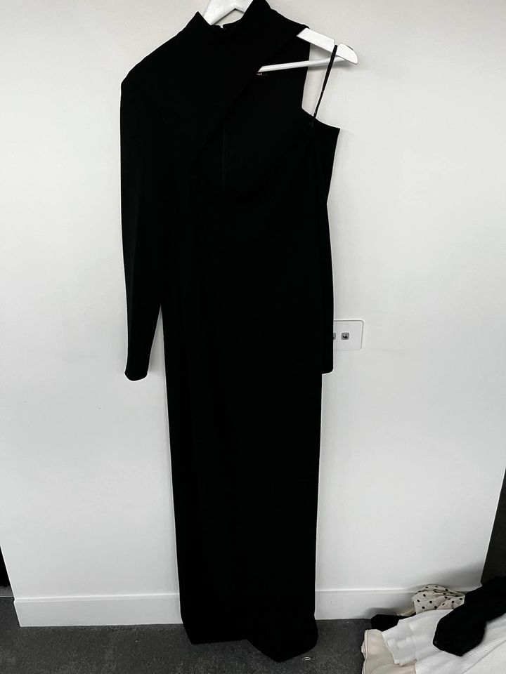 Solace London black maxi dress - size 16