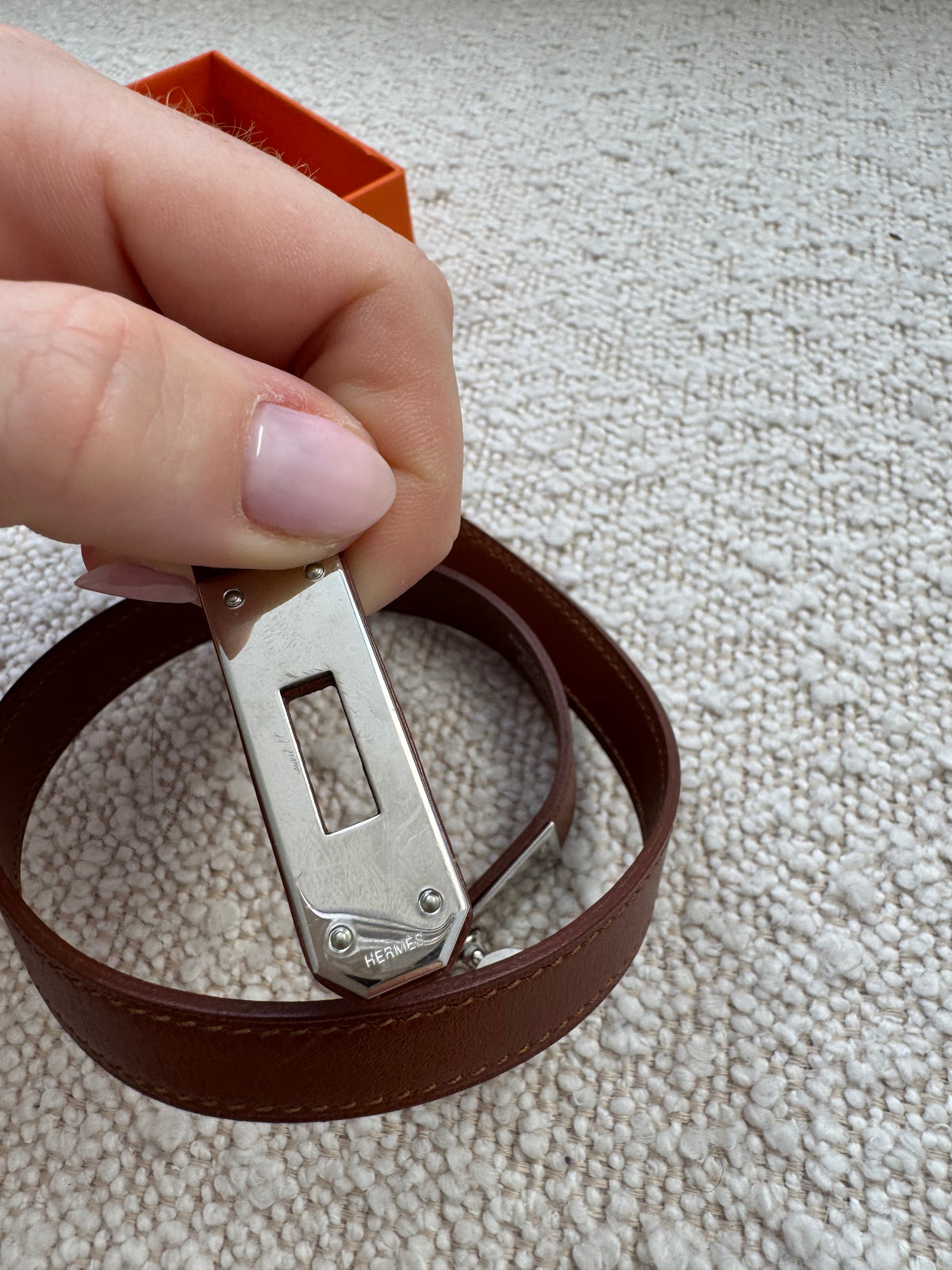 Hermes Leather Kelly Choker
