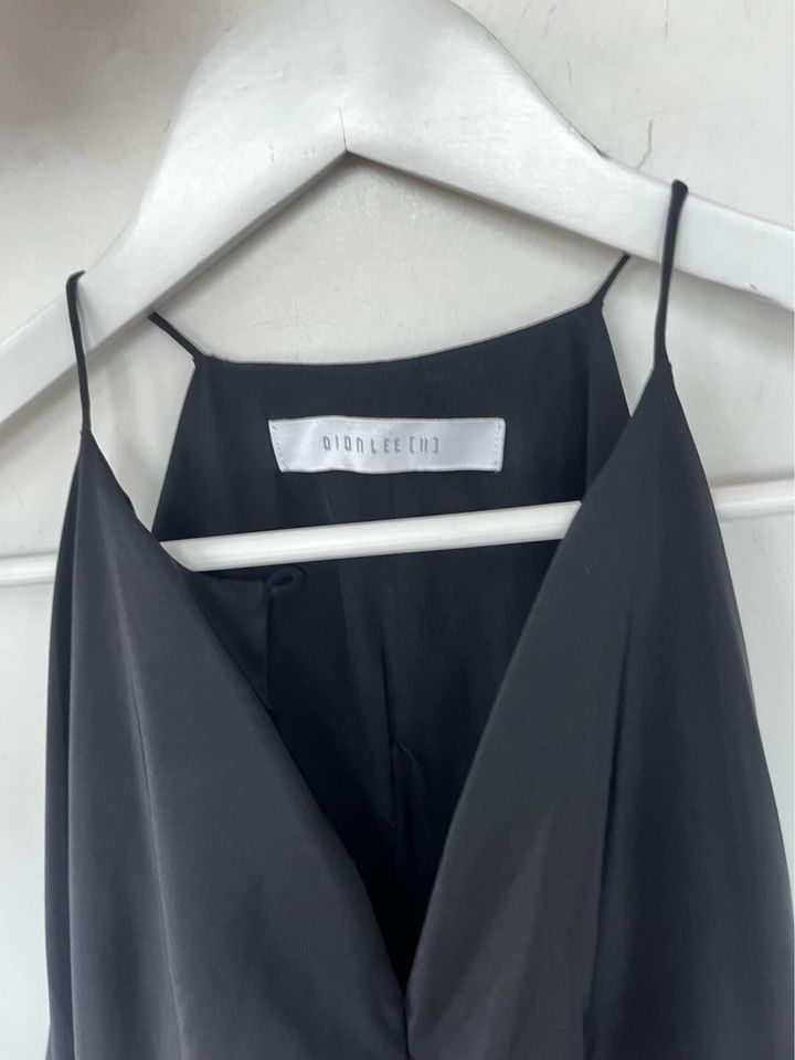 Dion Lee black midi dress - size 10