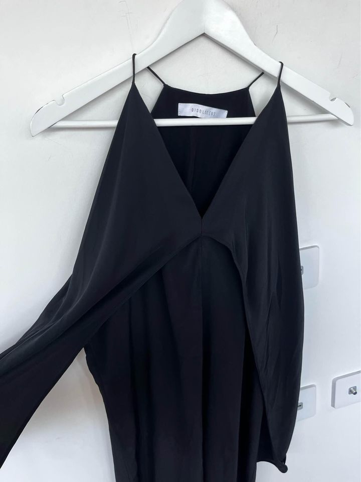 Dion Lee black midi dress - size 10