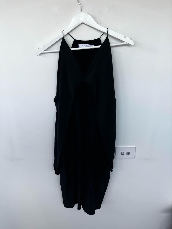 Dion Lee black midi dress - size 10