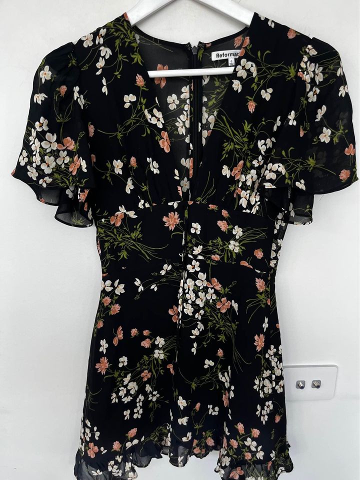 Reformation Floral Mini Dress - size 0