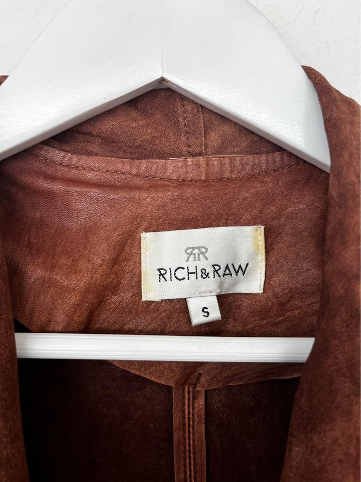 Rich Raw Leather Jacket - size small