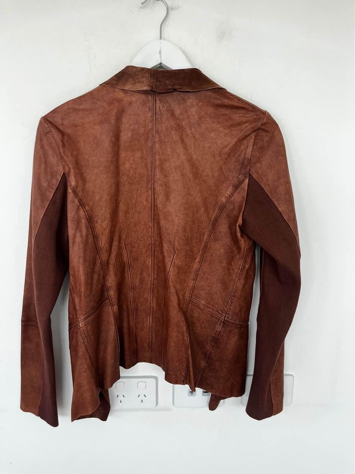 Rich Raw Leather Jacket - size small