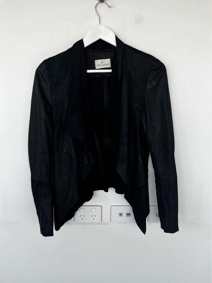 Rich Raw Leather Jacket - size small