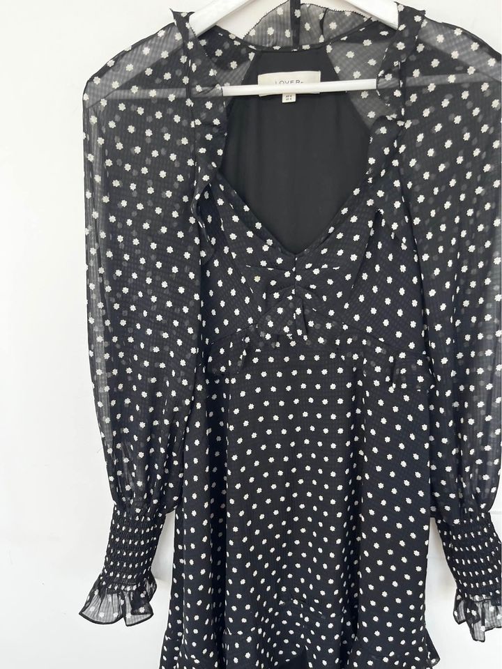 Lover Polka Dot Mini Dress - size 8