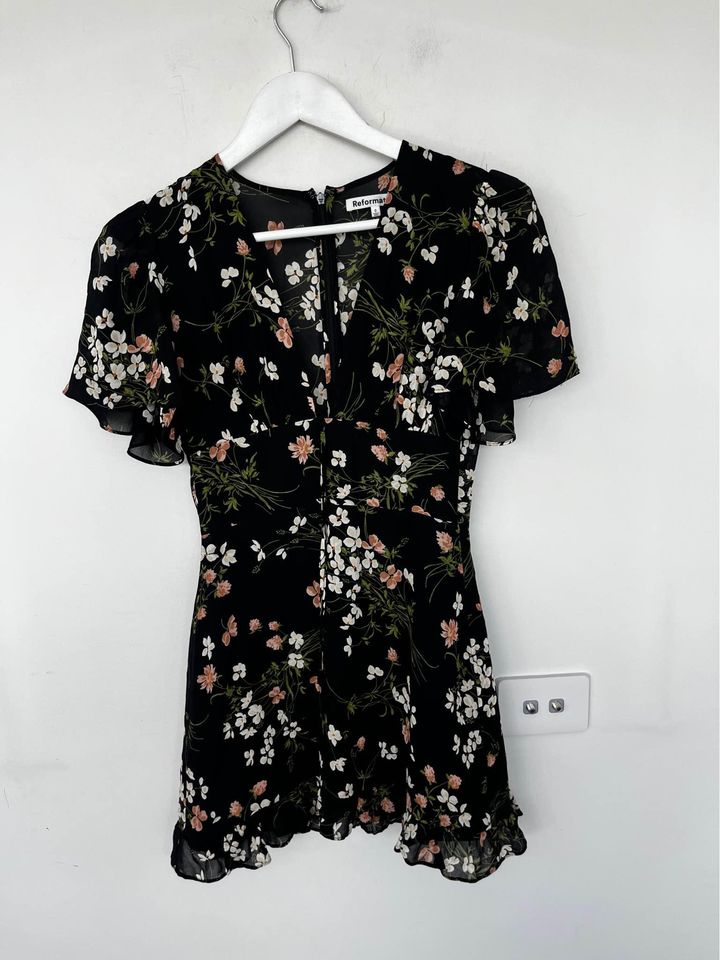 Reformation Floral Mini Dress - size 0