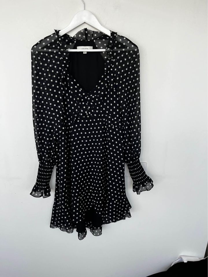 Lover Polka Dot Mini Dress - size 8