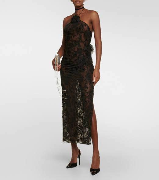 Magda Butrym Halterneck Lace Dress - size 36