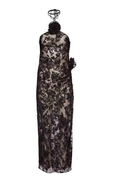 Magda Butrym Halterneck Lace Dress - size 36