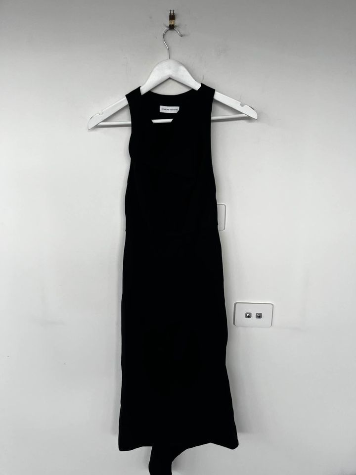 Scanlan Theodore Black Midi Dress - size 8