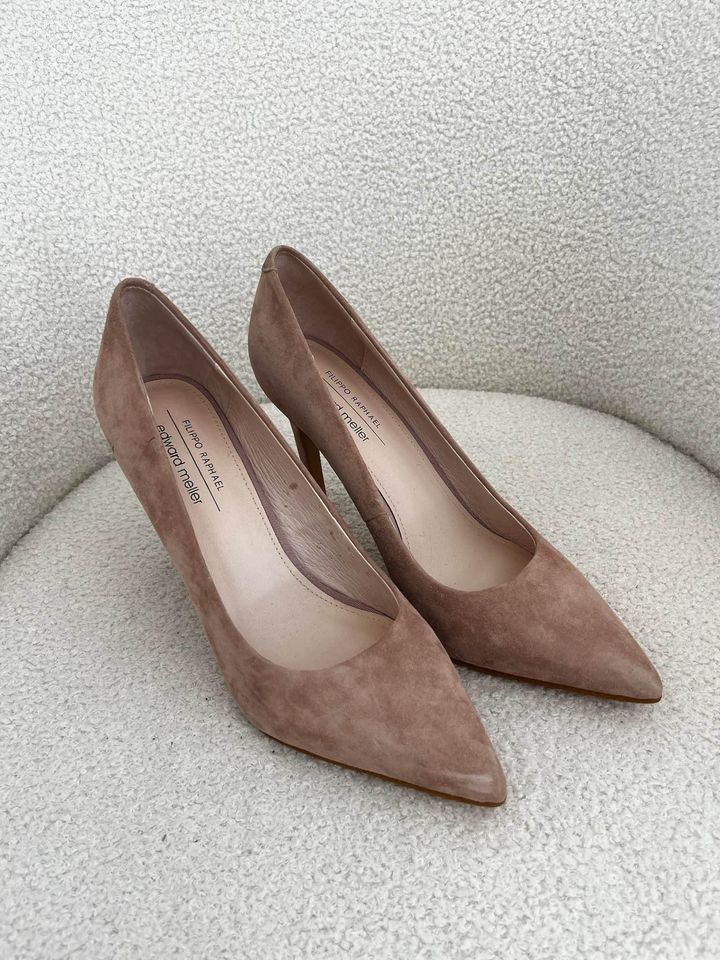 Edward Meller Suede Heels - size 38.5