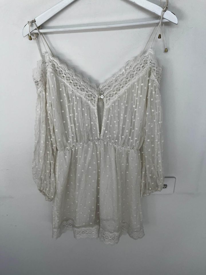 Zimmermann White Lace Mini Dress - size 0