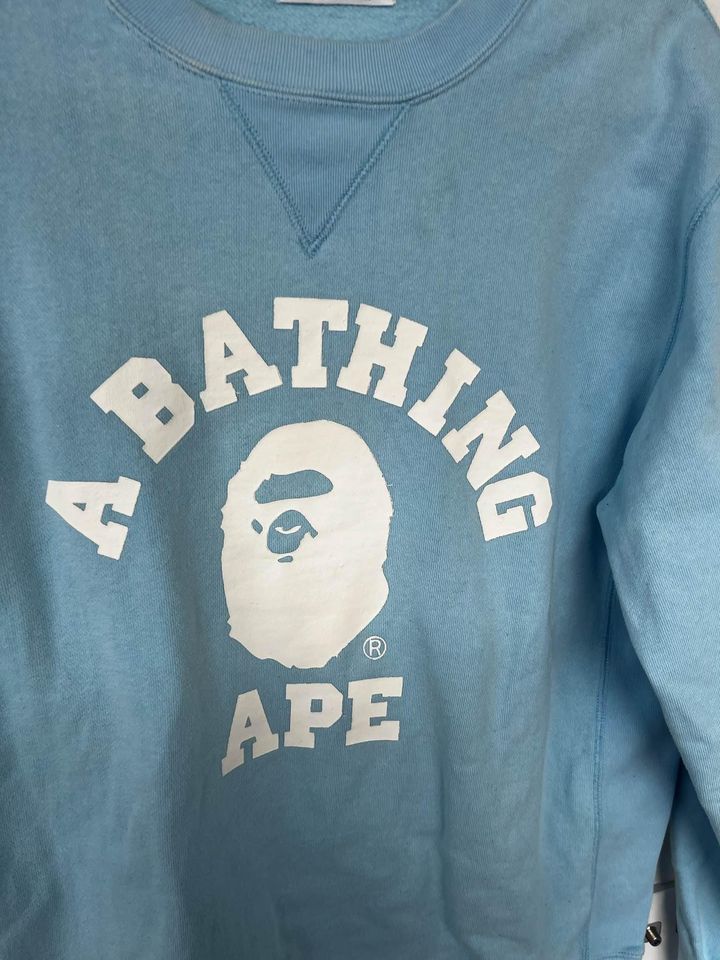 Bathing Ape blue jumper - size large