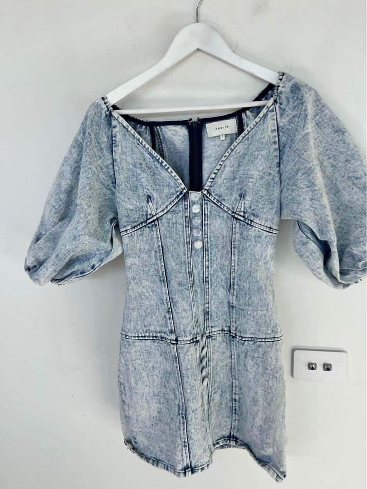 Joslin Denim Mini Dress - size 8