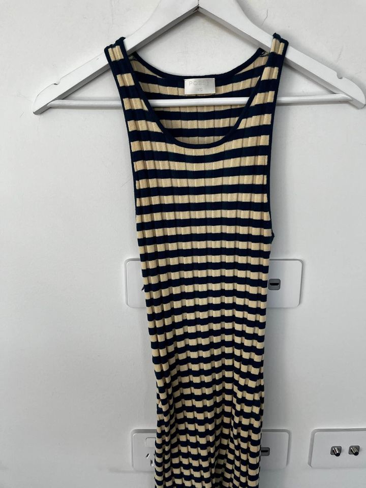 Posse Striped Knit Mini Dress - size xs