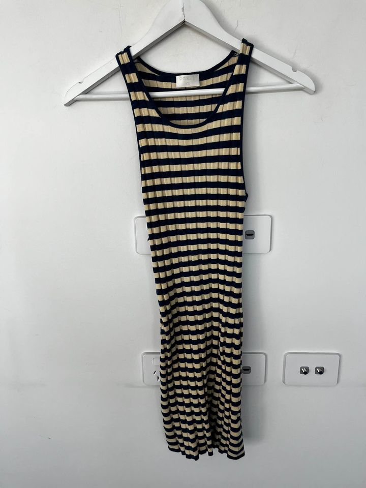 Posse Striped Knit Mini Dress - size xs