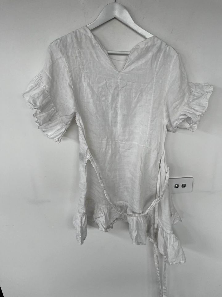 Isabel Marant white mini wrap dress - size 38