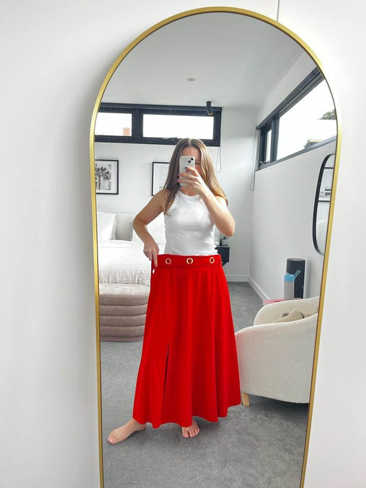 Derek Lam Red Maxi Skirt - size 12