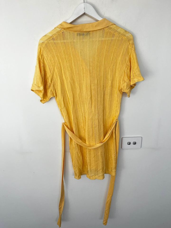 Lover Yellow Knit Mini Dress - size 8