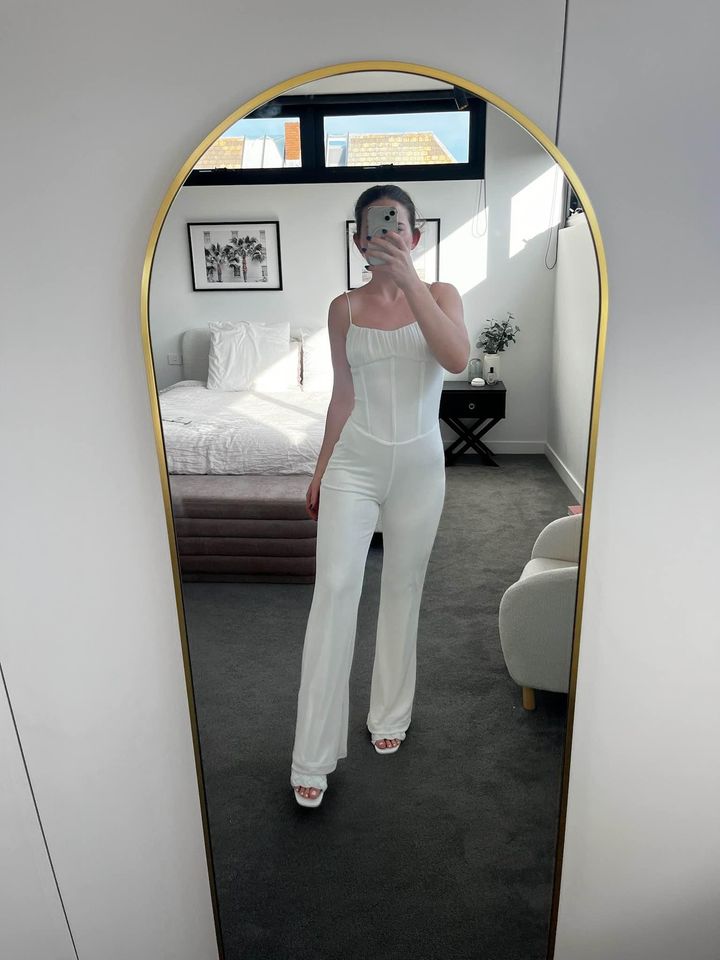 Misha white jumpsuit - size 8