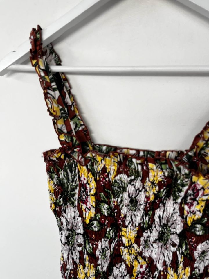 Faithful The Brand Floral Shirred Dress - size 8