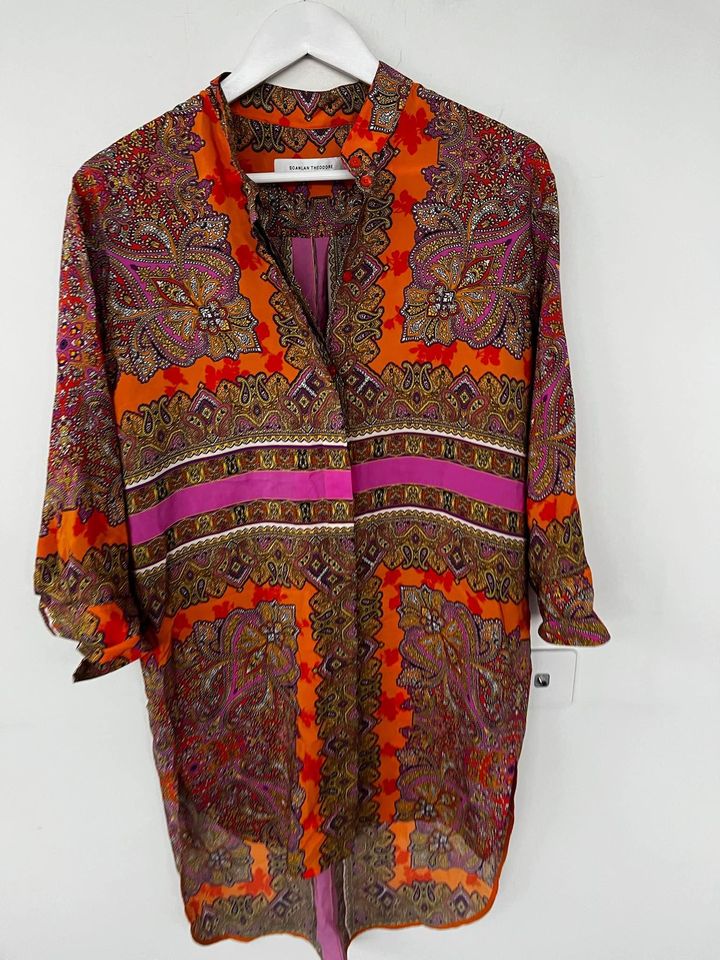 Scanlan Theodore Silk Paisley Dress - size 8