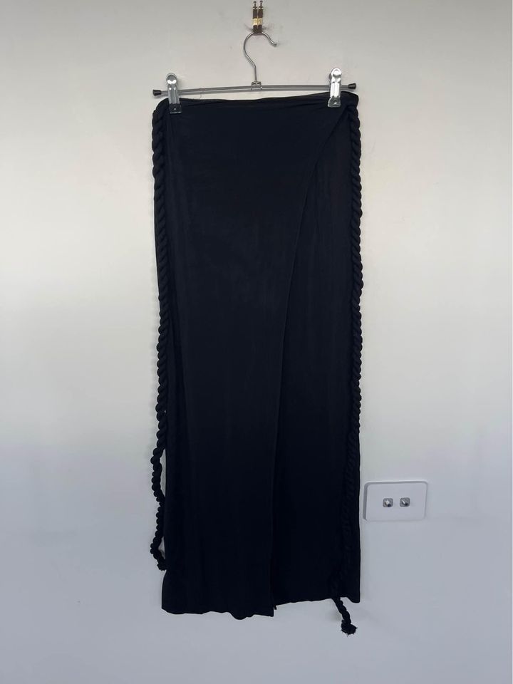 Dion Lee black wrap skirt - size 4